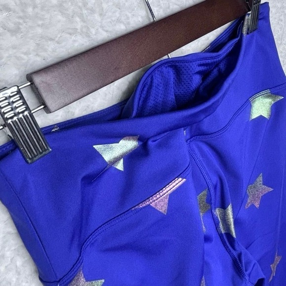 Nanette Lapore Play Compression Leggings Small Y2K Metallic starsm - Picture 6 of 13